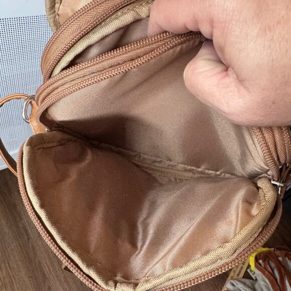 Multisac Floral Crossbody Purse Adjustable Strap Multiple Pockets Faux‎ Leather - Picture 6 of 11